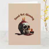 Dead But Glowing invitation Card-Halloween カード (黄色い花)