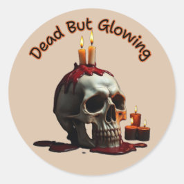 Dead But Glowing Round sticker–Día de los Muertos ラウンドシール