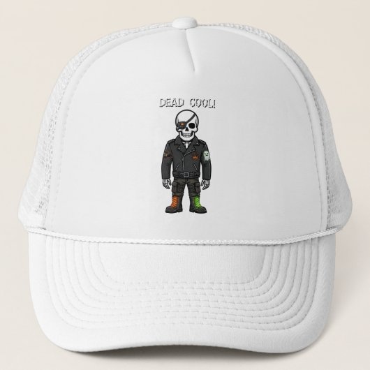Dead Cool Skeleton Biker | ハロウィン キャップ (正面)