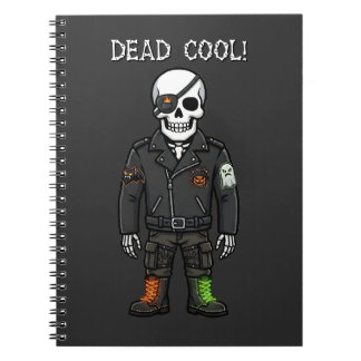 Dead Cool Skeleton Biker | ハロウィン ノートブック