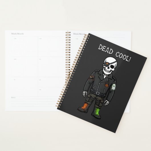 Dead Cool Skeleton Biker | ハロウィン プランナー手帳 (ディスプレー)