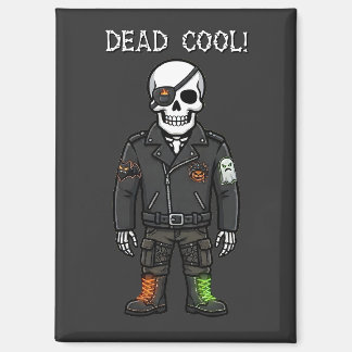 Dead Cool Skeleton Biker | ハロウィン マグネット