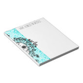 Dead Damask -カスタム砂糖スカルメモ帳 ノートパッド (アングル)