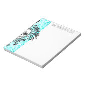 Dead Damask -カスタム砂糖スカルメモ帳 ノートパッド (回転)