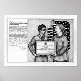 Dead Eye Poster of Vannak and Hillary Clinton 1 ポスター