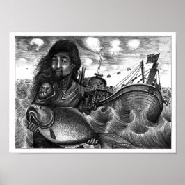 Dead Eye Poster of Vannak Holding a Large Fish ポスター
