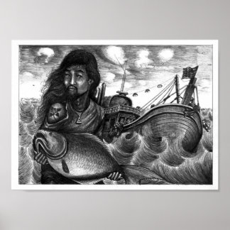Dead Eye Poster of Vannak Holding a Large Fish ポスター