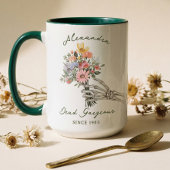Dead Gorgeous Name Year Gothic Skeleton Wildflower マグカップ