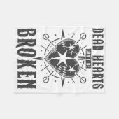 Dead Hearts Can't Be Broken. Goth, Emo Scene, Dark フリースブランケット (正面(横))