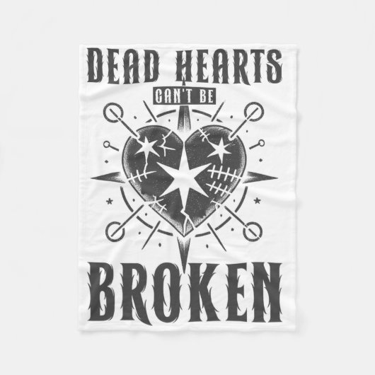 Dead Hearts Can't Be Broken. Goth, Emo Scene, Dark フリースブランケット (正面)