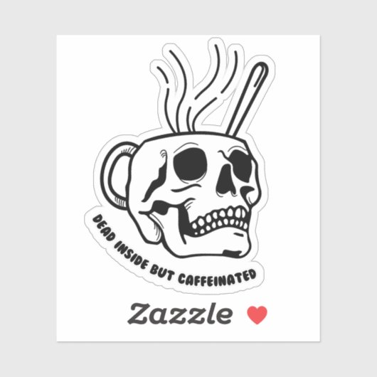 Dead Insideがカフェイン入りステッカー シール (シート)