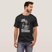 Dead Insideがカフェイン入り – ヒョウスカルDrinki Tシャツ (正面フル)