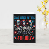 Dead Insideが7月4日踊りスケルトンU カード (黄色い花)