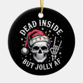 Dead InsideがAFのすてきクリスマススケルトン精神 セラミックオーナメント (正面)