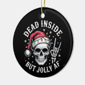 Dead InsideがAFのすてきクリスマススケルトン精神 セラミックオーナメント (左)