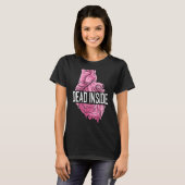 Dead Inside解剖学的ヒトハートEmo Broken Card Tシャツ (正面フル)