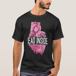 Dead Inside解剖学的ヒトハートEmo Broken Card Tシャツ