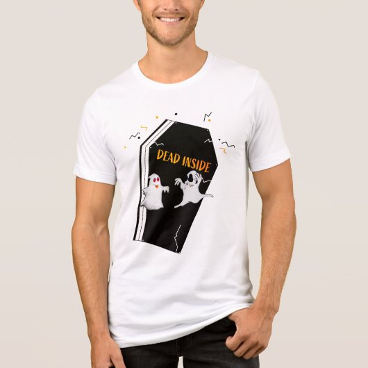 「Dead Inside」ハロウィンシャツ – 不気味 Cofine Tee トライブレンドTシャツ (正面)