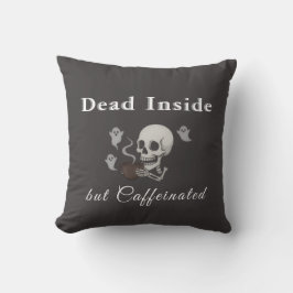 Dead Inside But Caffeinated – Halloween Pillow クッション