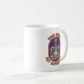 Dead Inside But Caffeinated Skeleton コーヒーマグカップ (正面右)
