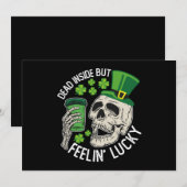 Dead Inside But Feelin'Luckyスカルセントパトリック 招待状 (正面/裏面)