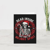Dead Inside But Full Of Holiday Srit – Funny Skele カード (正面)
