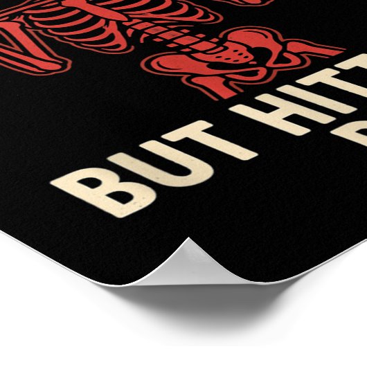 Dead Inside But Hitting Prs – Funny Skeleton Gym L ポスター (角)