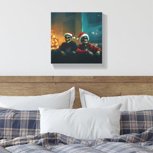 Dead Inside... But It’s Christmas キャンバスプリント (インサイチュ (寝室))