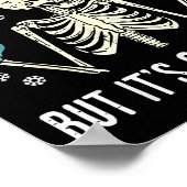 Dead Inside But Its Christmas Skeleton Coffee Xmas ポスター (角)