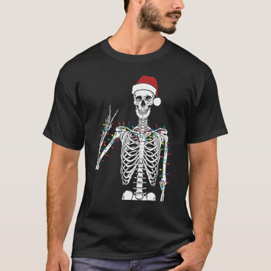 Dead-Inside But Jolly AF Skeleton Christmas Funny  Tシャツ (正面)