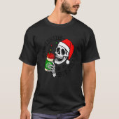 Dead Inside But Jolly Skeleton Coffee Drinking Chr Tシャツ (正面)