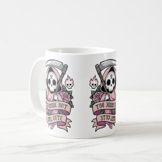 Dead inside but still cute reaper コーヒーマグカップ (正面左)