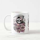 Dead inside but still cute reaper コーヒーマグカップ (左)