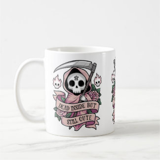 Dead inside but still cute reaper コーヒーマグカップ