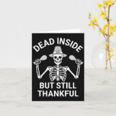 Dead Inside But Still Thankful - Skeleton Hallowee カード (黄色い花)
