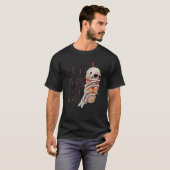 Dead Inside Halloween Latte International Coffee D Tシャツ (正面フル)