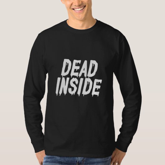 Dead Inside Ironic Skeleton Ghost Dark Sunshine Dr Tシャツ (正面)