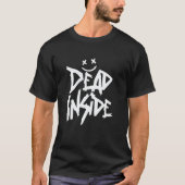 Dead Inside Ironic Skeleton Ghost Dark Sunshine Kn Tシャツ (正面)