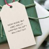 Dead Inside Jolly AF Funny Christmas ギフトタグ