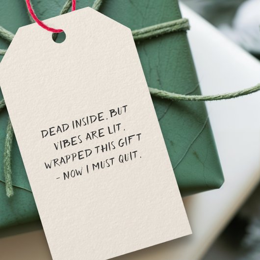 Dead Inside Jolly AF Funny Christmas ギフトタグ