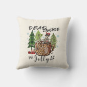 Dead Inside Jolly AF Funny Christmas クッション (裏面)
