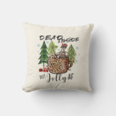 Dead Inside Jolly AF Funny Christmas クッション (正面)