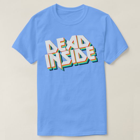 Dead Inside MetalタイポグラフィNihilist Statement De Tシャツ (デザイン正面)