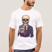Dead Inside Skull � Funny Workday Skeleton Tシャツ (正面)