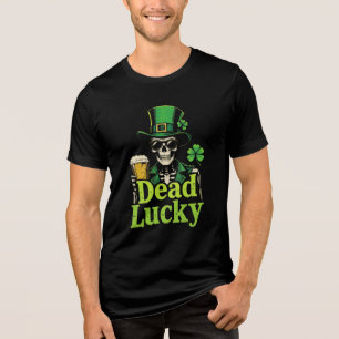 Dead Lucky - Irish Skeleton St. Patrick's Day トライブレンドTシャツ