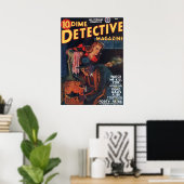 Dead Man39;s Alibi  Dime Detective Magazine ポスター (ホームオフィス)