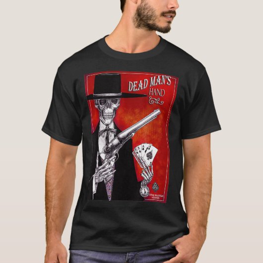 Dead Mans Hand Goth styled Western poker Tee  Tシャツ (正面)