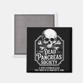 Dead Pancreas Societyシャツスカルおもしろい糖尿病A マグネット (正面/裏面)