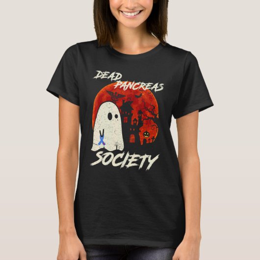 Dead Pancreas Society Ghost Diabetes Awareness Hal Tシャツ (正面)