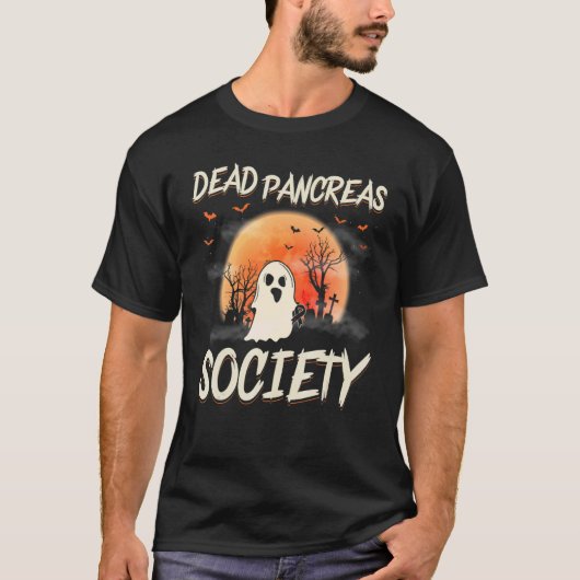 Dead Pancreas Society Ghost Diabetes Awareness Hal Tシャツ (正面)